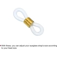 thumbnail image 4 of Eyeglass Chain Connector, Adjustable Anti Slip Silicone Rubber Strap Holder End Loop for Eyeglasses Sunglasses, 4 of 5