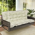 thumbnail image 4 of SDJPOI Outdoor Swing Cushions, Porch Swing Cushions 2-3 Seater Replacement with Backrest, Waterproof Thicken 4" Bench Cushion with Ties for Patio Porch Lawn and Garden, 4 of 8