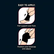 Equate Knee Compression Support, Black, Unisex, Small / Medium