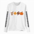 thumbnail image 4 of Godom Women's Halloween Funny T-Shirt Pumpkin Long Sleeve Cotton Top Tees, 4 of 4
