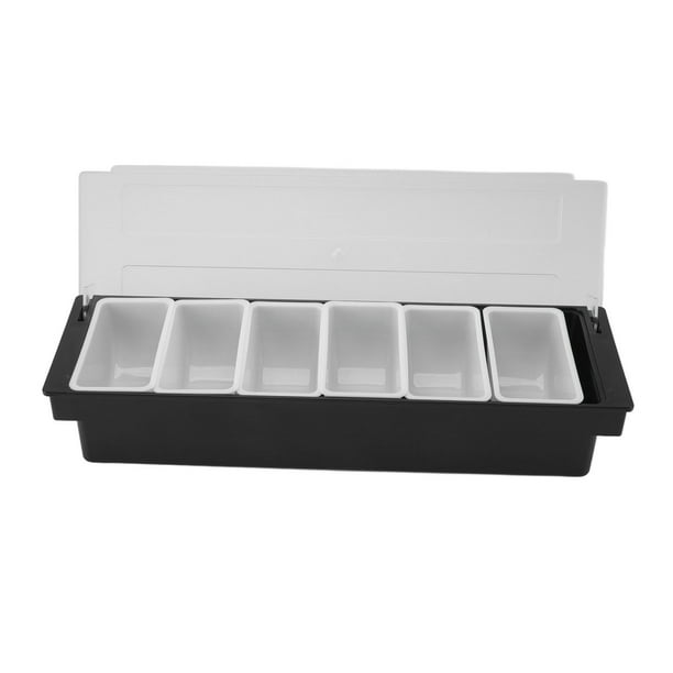 Condiment Caddy, Premium Plastic Condiment Organizer Detachable Design