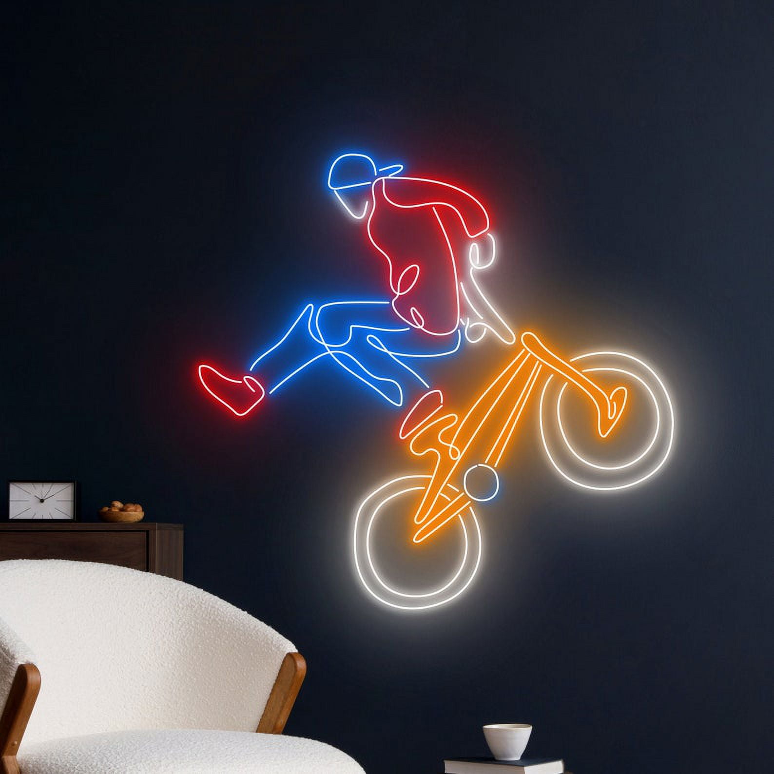 Handmadetneonsign BMX Freestyle Sport Neon Sign, BMX Freestyle Art Decor, Cycling BMX Freestyle Wall Decor