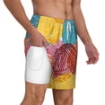 thumbnail image 3 of Gaeub Colorful Wool Balls Mens Swim Trunks Stretch Beach Shorts Quick Dry for Men Swim Shorts Swimwear with Pockets- Medium, 3 of 9