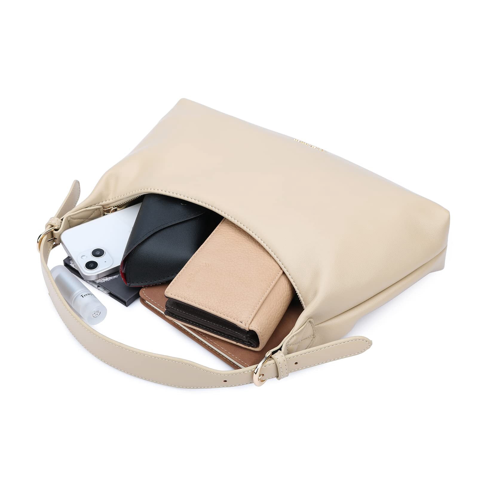 Montana West Hobo Bags for Women Shoulder Trendy Purses Leather Clutch Purse and Handbags, Tan