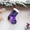 thumbnail image 6 of Disketp Purple Pattern White Tiger Christmas Stockings, Xmas Stocking for Family Holiday Season Décor, Personalized Holiday Indoor Decorations, 6 of 7