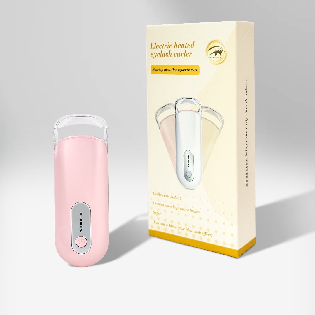 Press-type electric eyelash curler, curling and straightening in one, long-lasting curling, dual temperature control, Type-C rechargeable eyelash curler