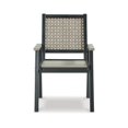 thumbnail image 2 of Benjara Mide 27 Inch Outdoor Dining Armchair Set of 2, Modern Beige and Black, 2 of 6