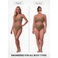 thumbnail image 4 of SHEWIN Swimsuit for Women 2 Piece Bathing Suits High Waist Bikini Sets Texture Swimming Suits Full Coverage Beach Essentials Khaki L, 4 of 10