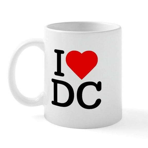 CafePress - I Love Washington D.C. Mug - 11 oz Ceramic Mug - Novelty Coffee Tea Cup