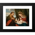 thumbnail image 2 of David Teniers The Younger 24x18 Black Modern Framed Museum Art Print Titled - Madonna and Child with St. Ludwig of Toulouse, 2 of 5