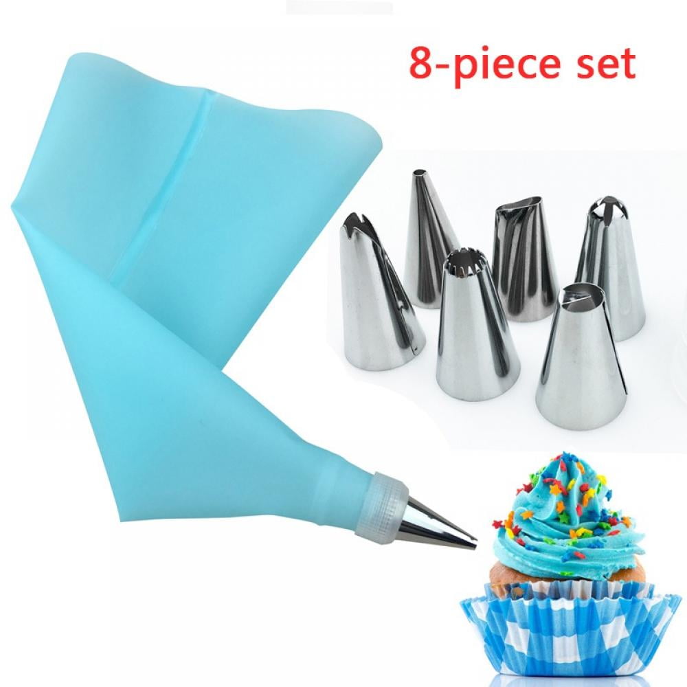 4pcs Silicone Reusable Icing Piping Cream Pastry Bag Tools Cake Decorating M2R2
