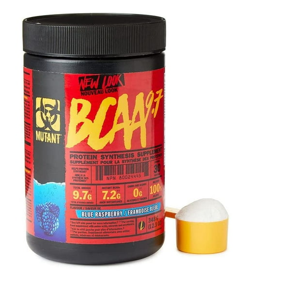 Mutant BCAA 9.7 – Supplement BCAA Powder with Micronized Amino Acid and Electrolyte Support - Blue Raspberry - 348 g