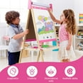 thumbnail image 5 of Adjustable Wooden Toddler Art Easel with Magnetic Whiteboard and Chalkboard, Pink for Kids Ages 4-13, 5 of 6