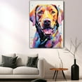 thumbnail image 5 of Labrador Retriever Canvas Wall Art Famous Oil Paintings Monets Watercolor Dog Canvas Funny Dog Canvas Floral Print Abstract Farmhouse Gallery Aesthetic Room Decor for Bedroom Bathroom, 5 of 6