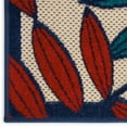 thumbnail image 2 of 8â€™x 11â€™ Multicolored Leaves Indoor Outdoor Area Rug, 2 of 7