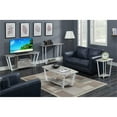 thumbnail image 4 of Pemberly Row Two Tiers Modern Metal End Table with Faux Marble Top in White/Gray, 4 of 4