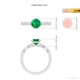 thumbnail image 4 of ANGARA Natural Marquise and Dot Emerald Engagement Ring with Diamonds in 14K White Gold for Women (Size-6mm) | May Birthstone, Birthday, Anniversary, Jewelry Gift for Women | Natural Emerald Ring, 4 of 9