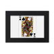 thumbnail image 1 of Patron de juego naipes fichas utensilios Marco de Fotos de escritorio imagen Arte Negro Pintura 5x7 pulgadas, 1 of 4