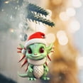 thumbnail image 4 of Beautynvta Christmas Tree Ornament, Cute Acrylic Cartoon Dragon Pendant with Christmas Hat, Christmas Hanging Ornament, Xmas Gift Pendant, Christmas Decorations, 4 of 6