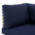 thumbnail image 4 of Modway Harmony Fabric Basket Weave Patio Corner Chair in Navy/Tan, 4 of 6