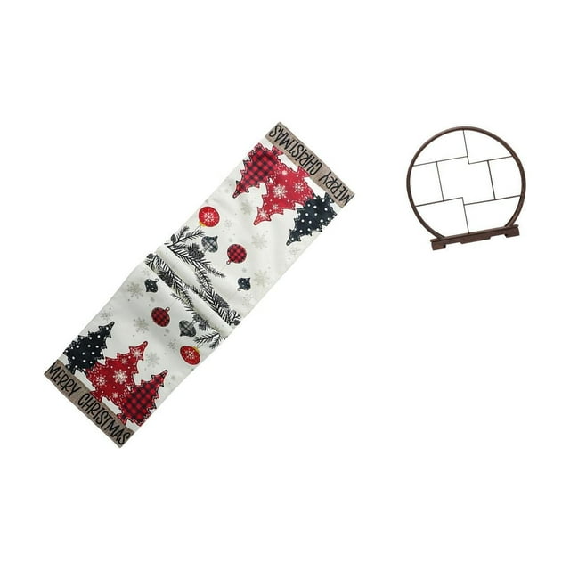 Expositor De Mesa Festivo De Invierno, Organizador De Manteles Reutilizables Con Forma De árbol De Navidad, Estante Antiguo Para Mesa De Centro Navideña, Estilo Granja Y Hogar.