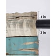 thumbnail image 6 of Farmhouse Blue Grey Brown Tier Curtains 36 Inch Length, Sheer Curtains for Bedroom Living Room Window Vintage Ombre Wooden Rod Pocket Drapes Kitchen Curtains Small Half Window 27.5"x36" 2 Panels, 6 of 6