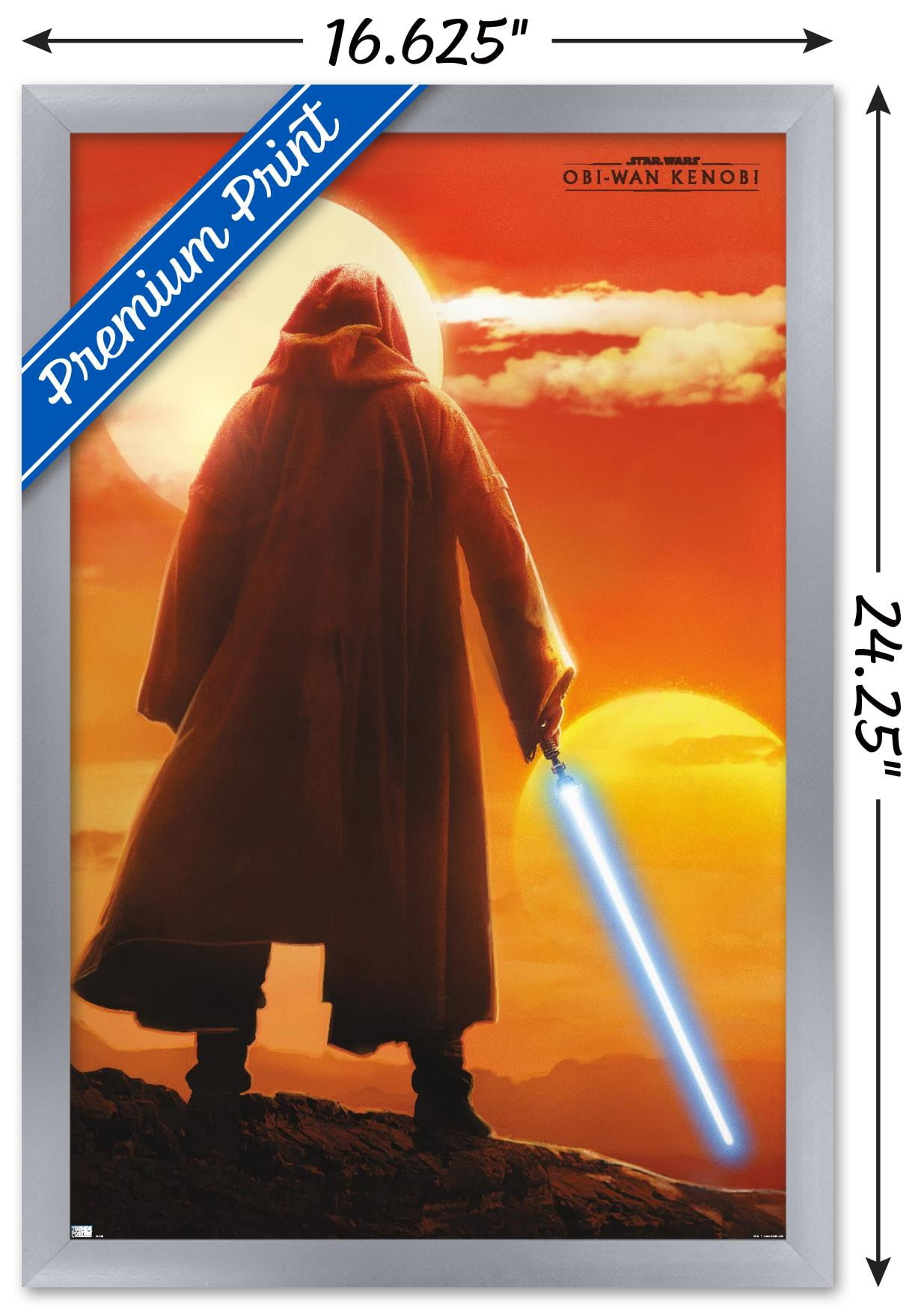 Star Wars: Obi-Wan Kenobi - Two Suns Wall Poster, 14.725" x 22.375" Framed