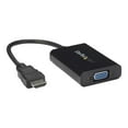 thumbnail image 3 of StarTech.com HDMI to VGA Video Adapter Converter with Audio for Desktop PC / Ordinateur Portable / Ultrabook - 1920x1080 - Adaptateur - HDMI Mâle vers HD-15 (VGA), mini jack, Micro-USB Type B Femelle - 9,8 Po - Noir - support 1080p, Actif - pour P/N : DK30CH2DEP, DK30CH2DEPUE, MST30C2DPPD, 3 of 10