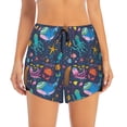 thumbnail image 2 of Gukieu Marine Inhabitants Print Women's Sports Shorts with Drawstring Elastic Waistband for Running, Yoga, Fitness-X-Large, 2 of 7