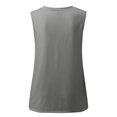 thumbnail image 4 of Tank Top For Women V Neck Solid Color Vest Pullover Shirt Black Sleeveless Tops For Women, 4 of 6