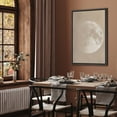 thumbnail image 4 of IDEA4WALL Framed Canvas Wall Art Lunar Moon Minimalist Photography Print White & Brown Lunar Surface Pastel Modern Art Rustic Minimal Relax/Calm for Living Room, Bedroom, Office - 24"x36" Black, 4 of 5