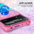 thumbnail image 4 of Slim Phone Case for Xiaomi Poco X4 Pro, Shiny Bling Quicksand Effect TPU Bumper Case with Four Corners Protection Cover for Xiaomi Poco X4 Pro, Pink Blue, 4 of 7