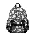 thumbnail image 3 of Dinosaur and Bone Black Pattern Cute School Backpack Bag for School with Padded Back and Adjustable Shoulder Straps 15.25"x11.5"x5.25", 3 of 5