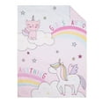 Everything Kids Caticorn Girl Power 4 Piece Toddler Bedding Set, Pink
