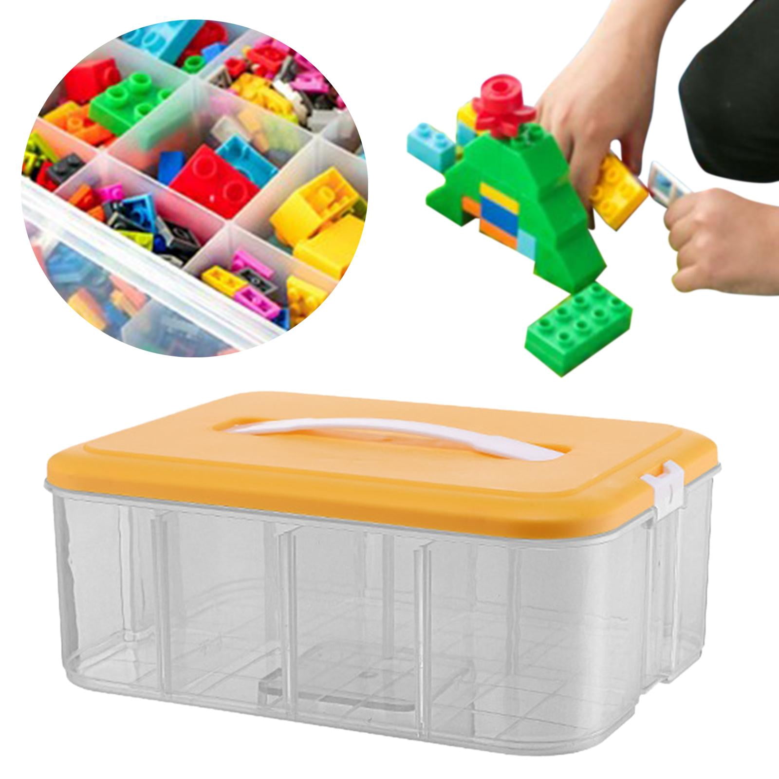 Fiocias Portable Building Blocks Storage Gaming Building Blocks Container Case for Craft single layer