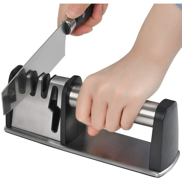 Knife Sharpener for Kitchen, 4 in 1 Knife and Scissors Sharpener, 4