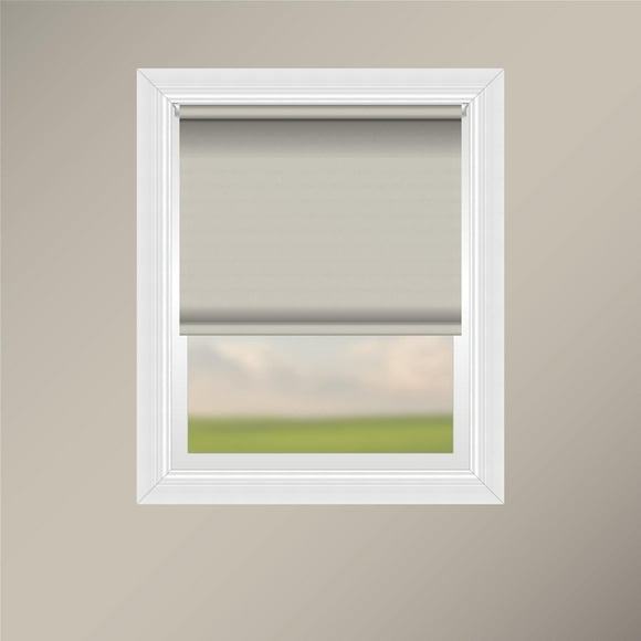 Off Cut Shades Chainless Solid Privacy Roller Shade-Fog