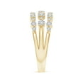 thumbnail image 3 of Angara Natural Diamond Ring - Three Row Alternating Diamond Anniversary Ring in 14K Yellow Gold for Women (Ring Size = 12), 3 of 8