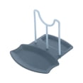 thumbnail image 2 of Pot Lid Rack Multifunctional Kitchen Organizer Punch-free Plastic Small Spoons Pad Bracket Fork Utensil Accessories Tools Dark Blue, 2 of 8