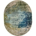 thumbnail image 1 of Unique Loom Estrella Light Color Distressed Rug 7' 11 x 10' Oval Blue/Beige, 1 of 2