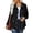 Black, variant on Women’s Lightweight Utility Jacket, Button & Zip-Up Casual Military Coat, Stand Collar Long Sleeve Windbreaker with Pockets, 3 Colors S-XXL