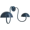 thumbnail image 1 of Owlgift Modern Metal Wall Mounted Entryway Retail Hat Rack/Wig Display Stand w/ 2 Circular Hat Hooks, Turquoise, 1 of 3