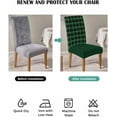 thumbnail image 4 of Stretch Chair Covers Set of 4, Merry Christmas Green Buffalo Plaid Universal Fit Elastic Decorative Dining Chairs Slipcovers for Wedding, Banquet, St. Parker''s Day Black Checker, 4 of 6