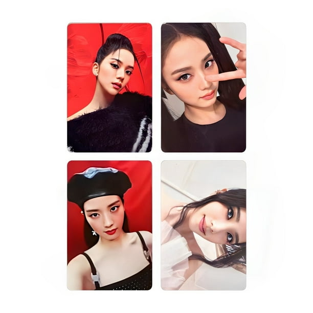 LINXX 4 Pcs Black Pink Jisoo Álbum Solo Lomo Card Kpop Photocards Series Postales