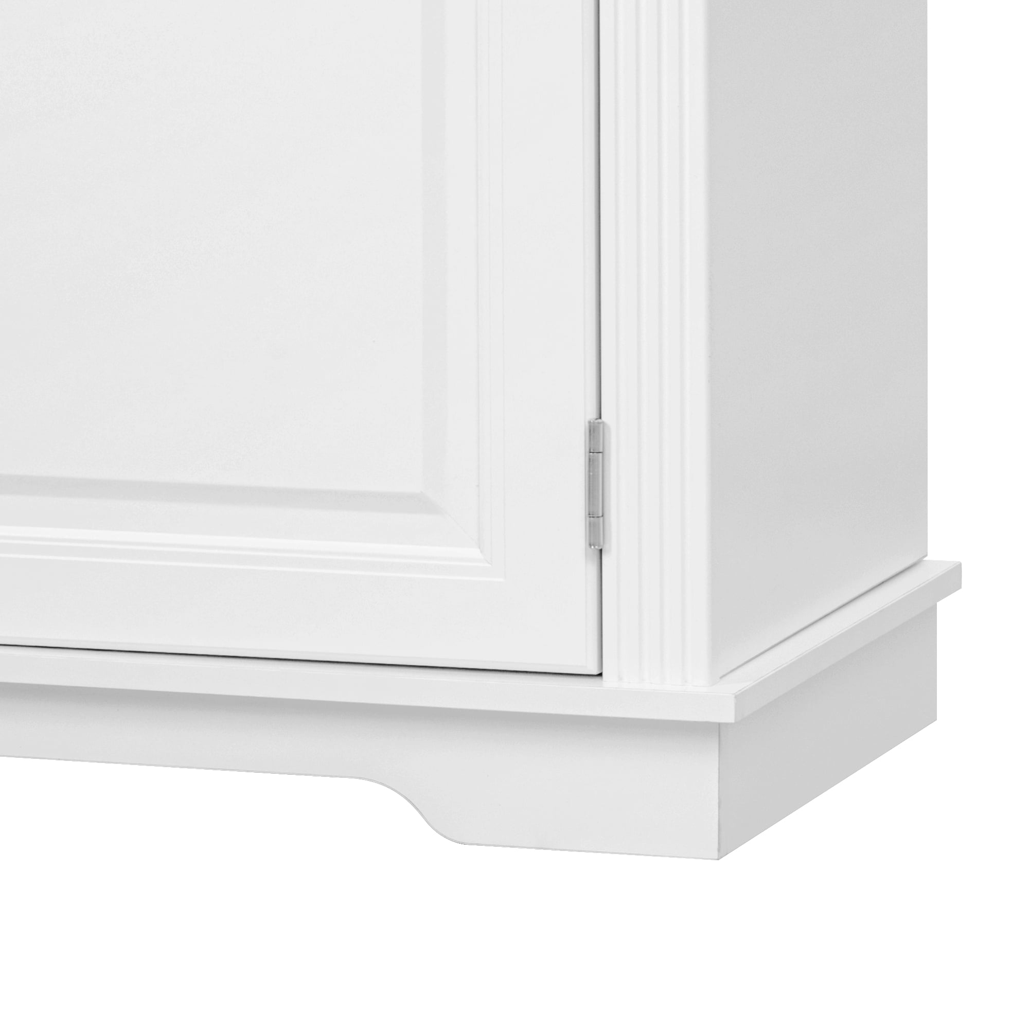 71" Tall Kitchen Pantry Cabinet with 3 Pull Out Cabinet Organizers, Farmhouse Embossed Texture Storage Cabinet with 6 Door Shelves, 2 Drawers, Freestanding Cupboard for Kitchen, Dining Room, White