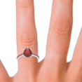 thumbnail image 5 of Diamond-Capitals 2.30 Carat Pear Cut Garnet Gemstone Luxurious Engagement Ring for her Solid 14K White Gold Size 5, 5 of 8