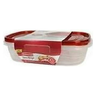 Rubbermaid 7J77 Easy Find Lid Rectangle 40-Cup 2.5 gallon Food Storage  Container (Pack of 4)
