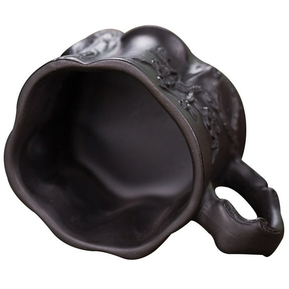 Soimiss Brown Retro Ceramic Tea Mug with Handle Decorative Tea Cup for Home and Office Storage Use