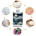 thumbnail image 6 of Yayeee 4 Pack Qtip Holder Bathroom Cotton Swab Canister with Lid Clear Dispenser Set, Rolling Waves, 6 of 6