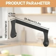 thumbnail image 3 of Paper Towel Holder Black Stainless Steel, Under Cabinet Paper Towel Holder Wall Mount, Self Adhesive or Screws, Kitchen Bathroom Paper Towel Holder Hanging Under Counter Space Saving Roll Holder, 3 of 5